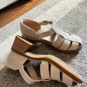 Dr. Scholl's Cream Strappy Heels